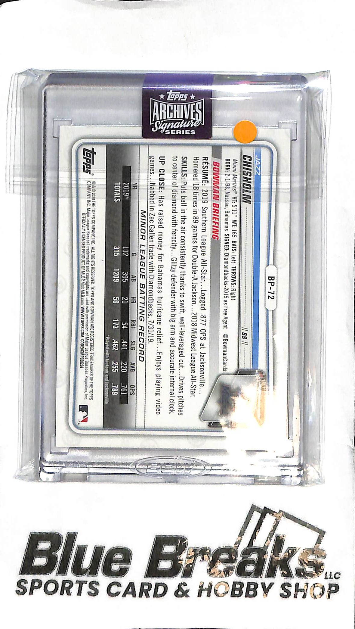 Jazz Chisholm - 2025 Signature Series - Auto 10/25 - Baseball - Marlins