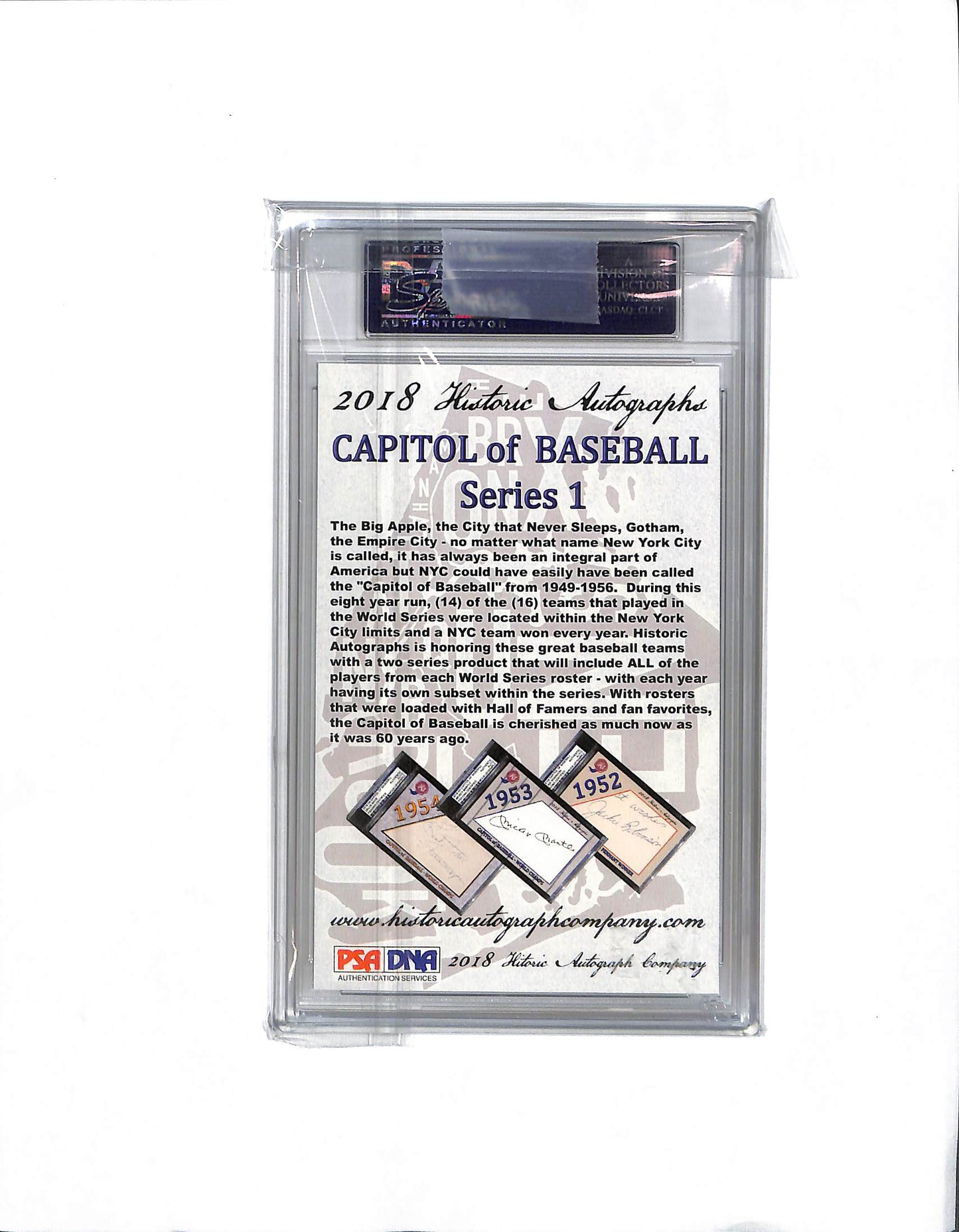 Hank Bauer Autograph - 2018 Historic Autograph Capitol of Baseball Series 1
