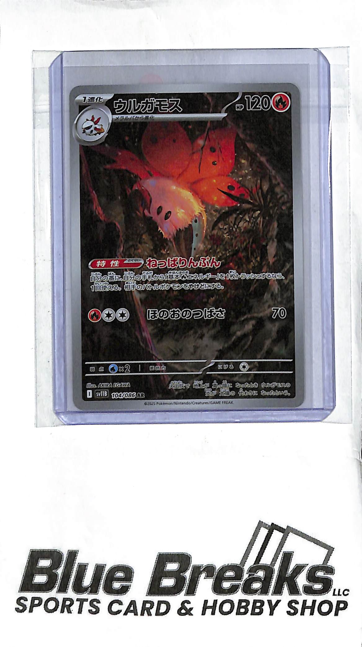 Volcarona - 104/086 - SV11B: Black Bolt (SV11B) - Japanese Pokmon  Blue  Breaks Sports Card & Hobby Shop - Venice