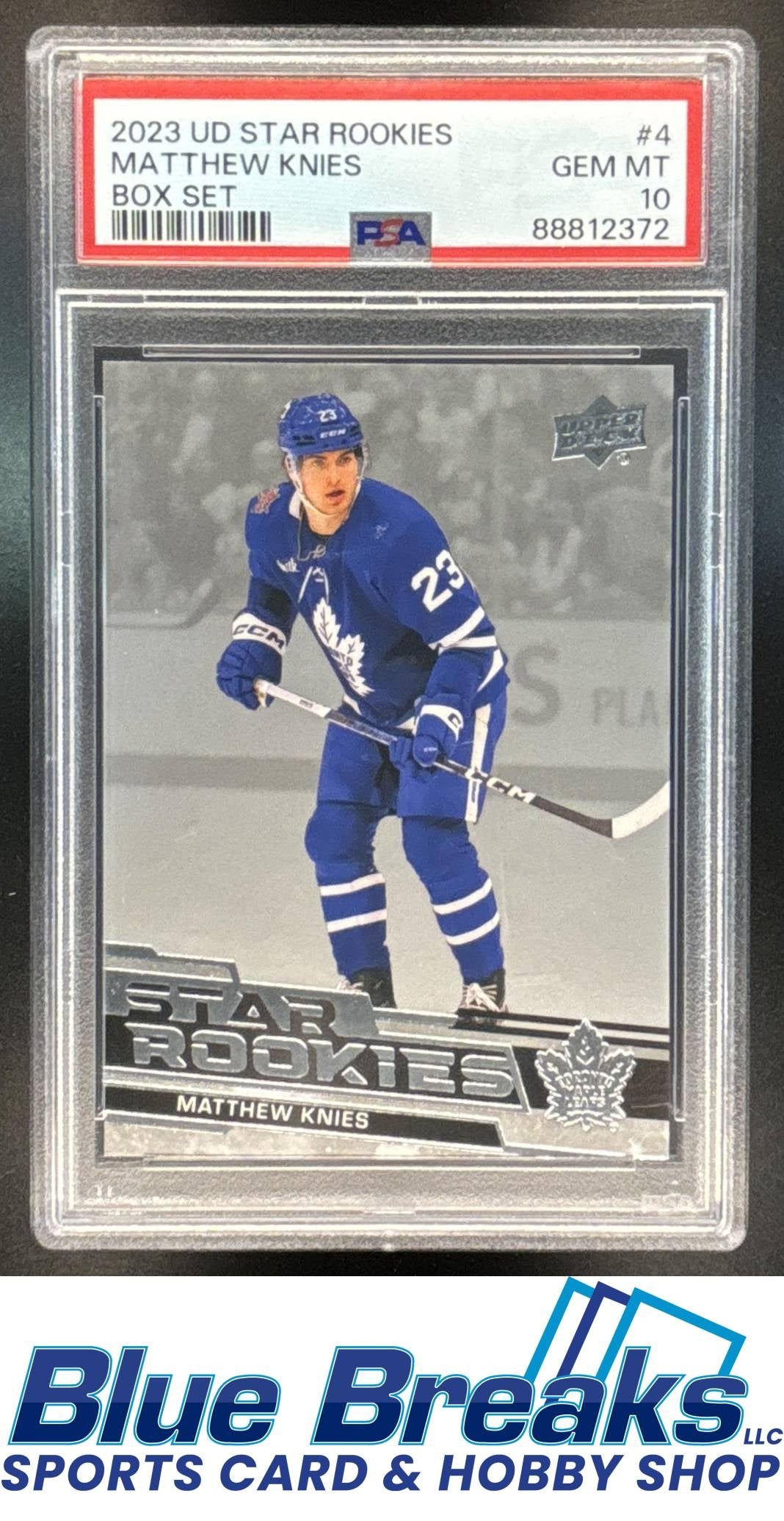 2023 Upper Deck NHL Star Rookies Box Set Matthew Knies #4 RC PSA 10