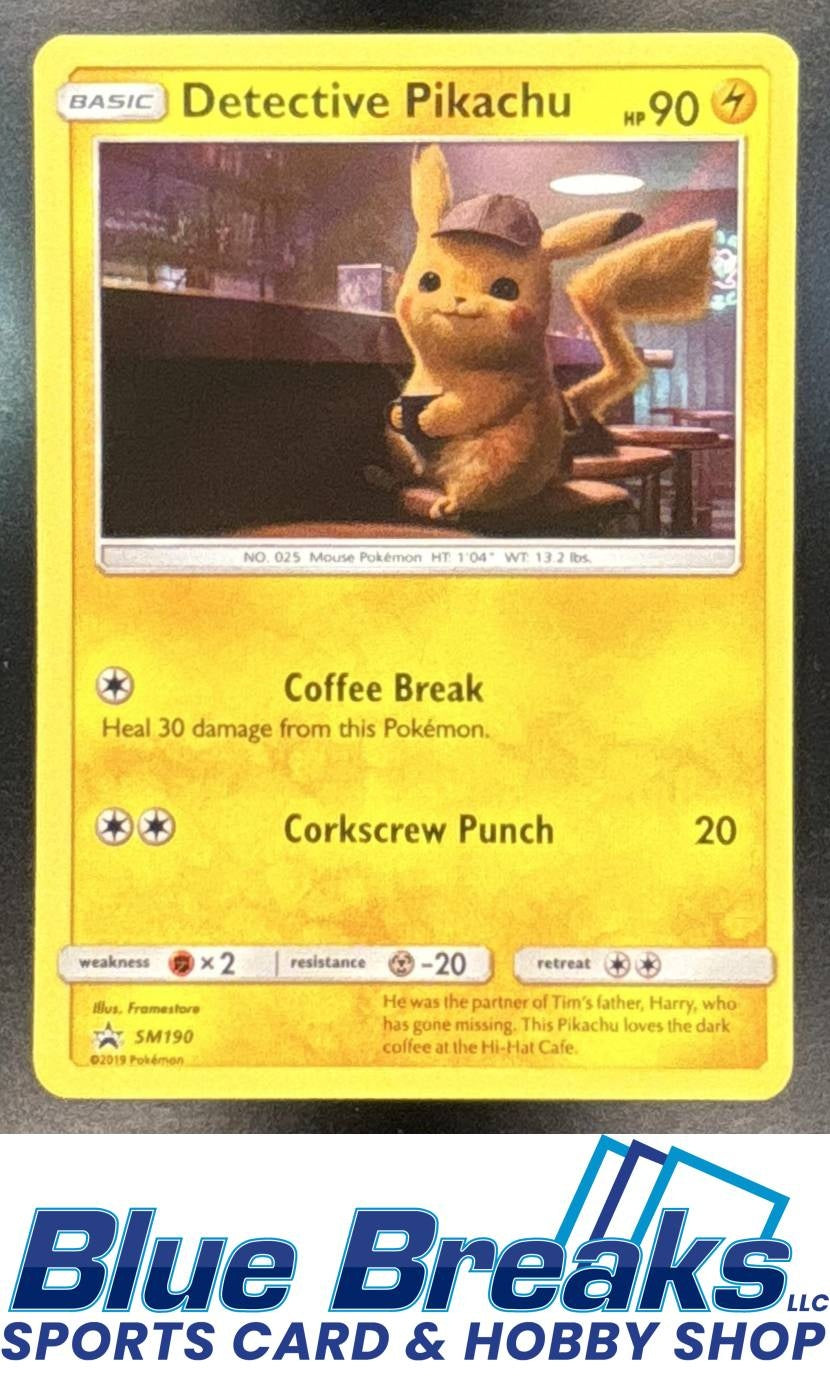2016-19 Pokemon SM Black Star Promos Detective Pikachu #SM190b