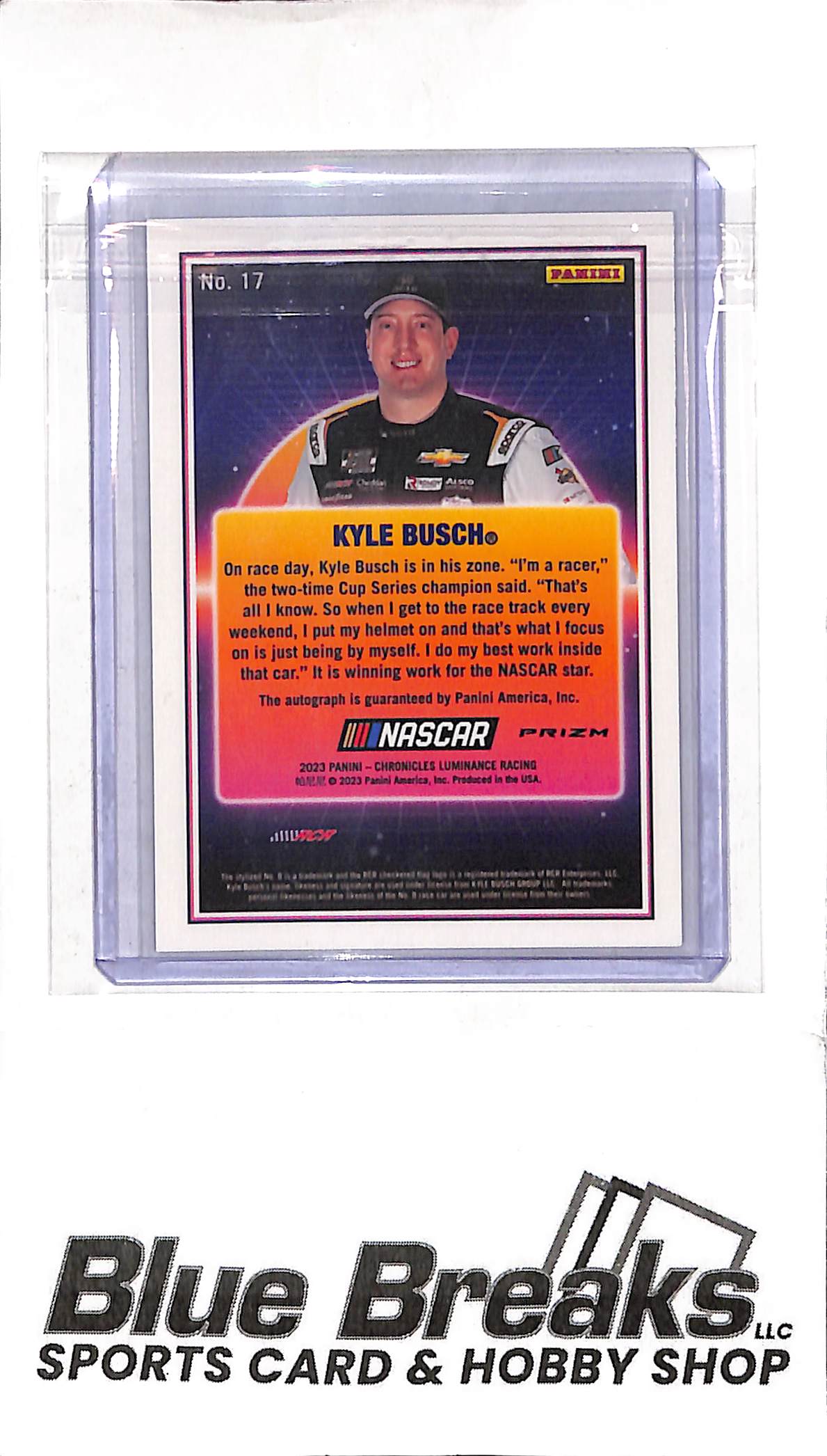 2023 Panini - Chronicles Luminance - Overdrive - Kyle Busch - auto - #17 - NASCAR