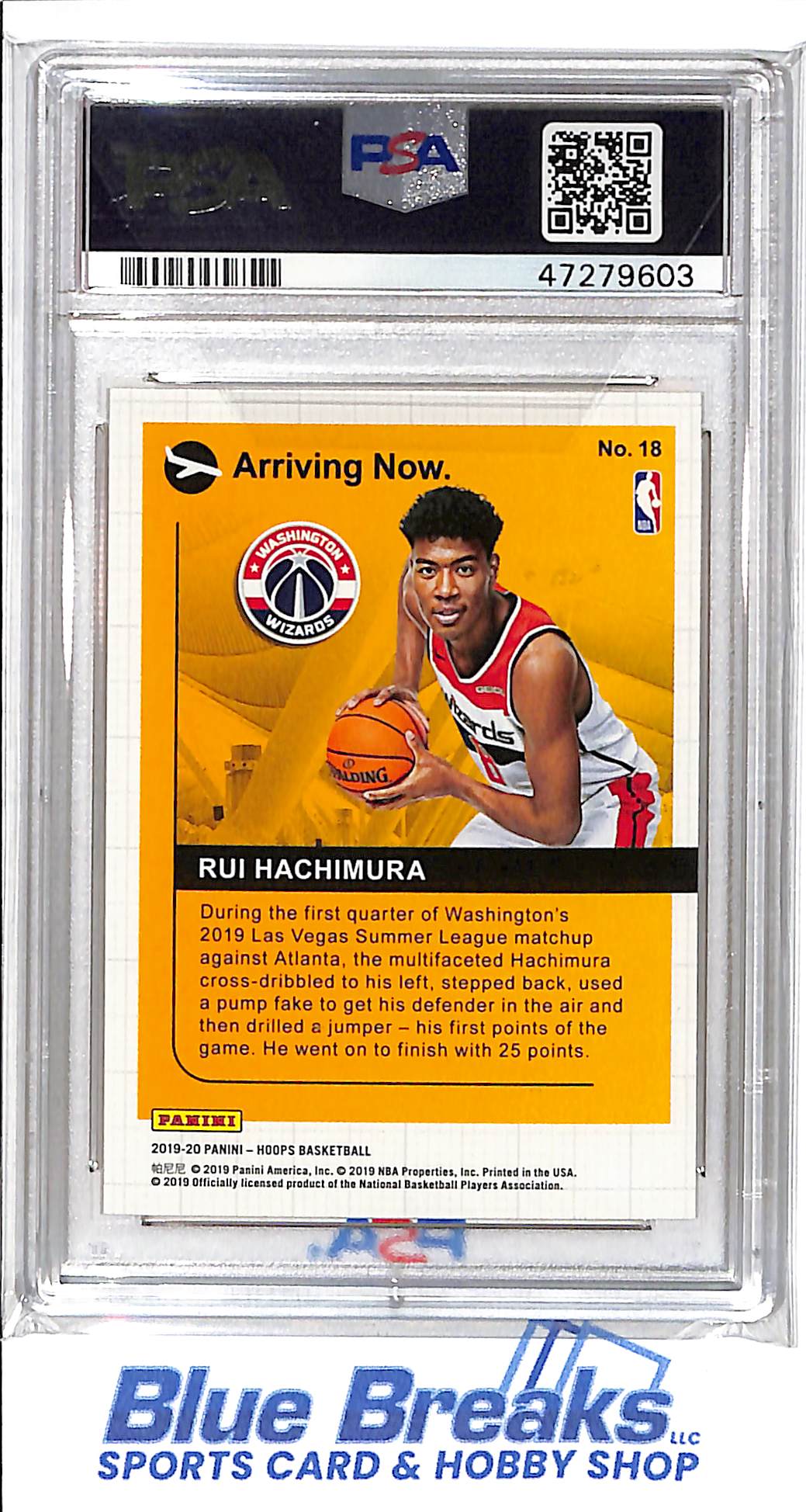 2019 Panini Hoops - Arriving Now-Winter - Rui Hachimura - #18 - PSA 10 - basketball - Wizards