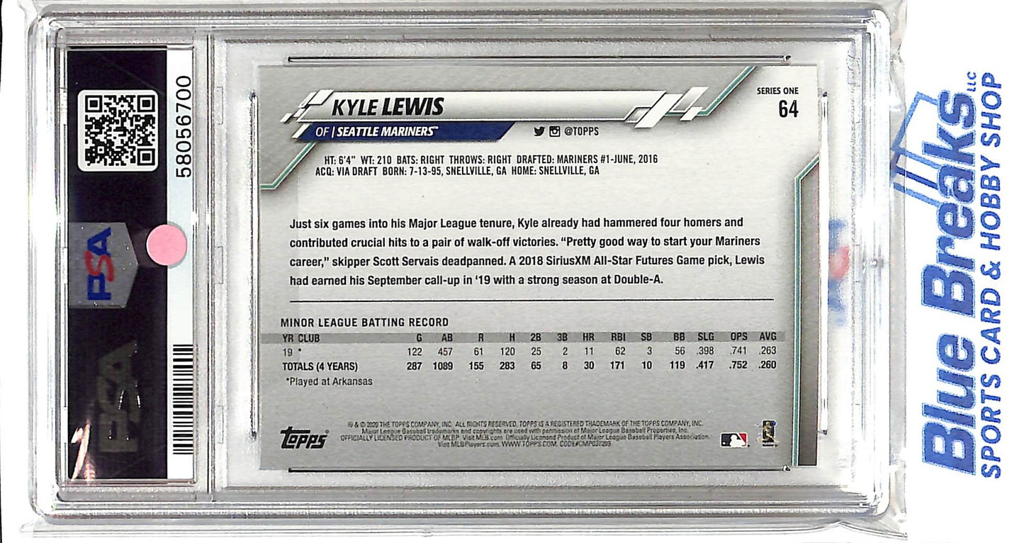 2020 Topps - Kyle Lewis - #64 - Seattle Mariners - PSA 10