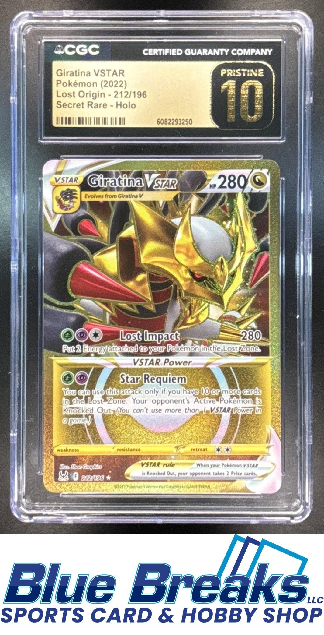 2022 Pokemon Sword & Shield Lost Origin Giratina VST #212/196 CGC 10