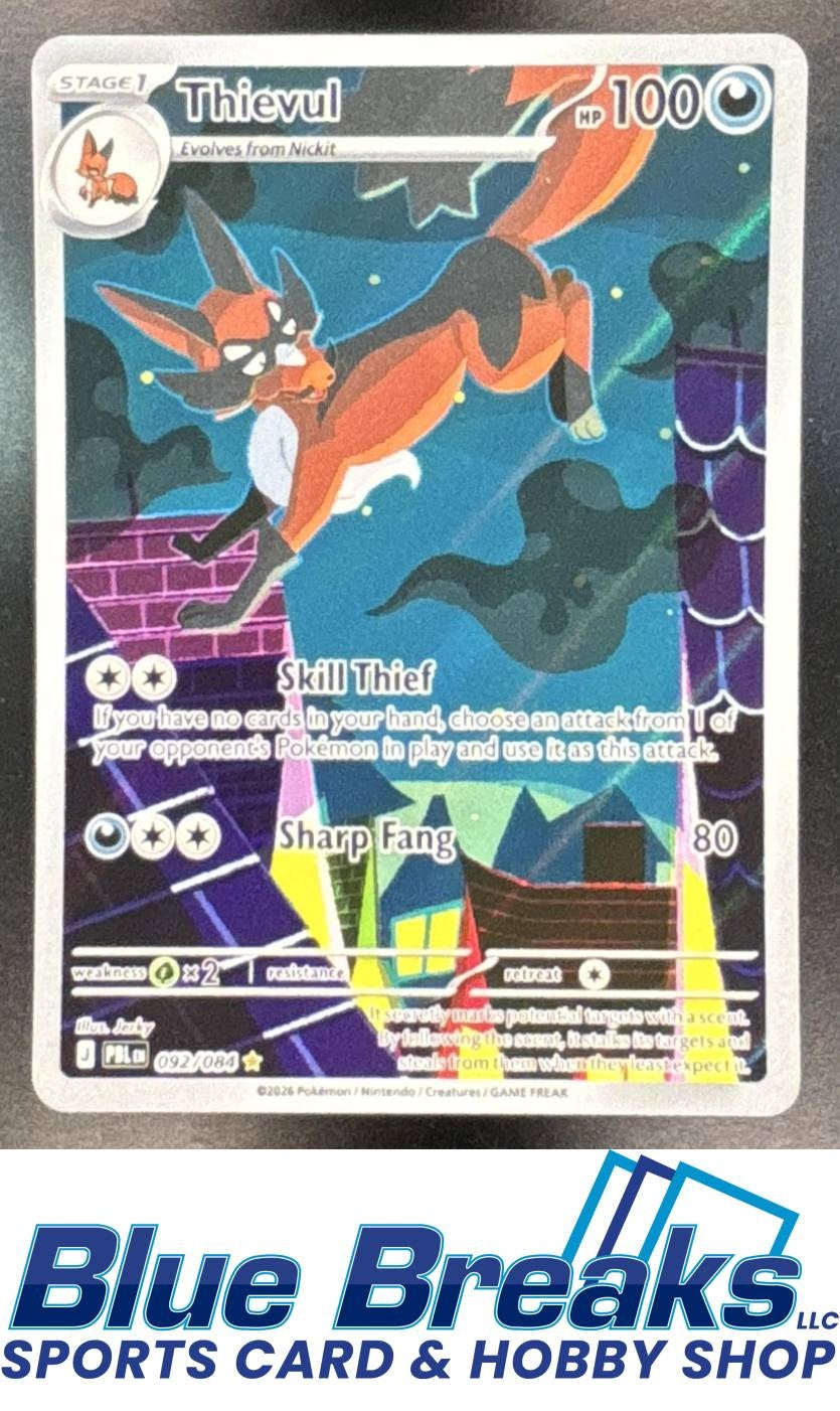 2026 Pokemon Pitch Black Illustration Rare Thievul #092/084