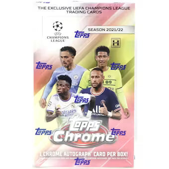 2021-22 Topps UEFA Champions League Chrome Soccer Hobby Box - Sealed Wax