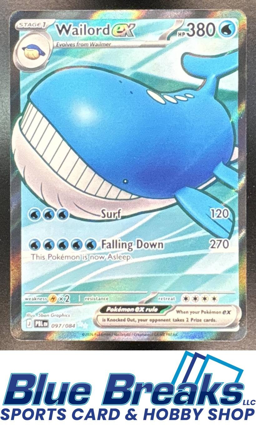 2026 Pokemon Pitch Black Ultra Rare Wailord ex #097/084