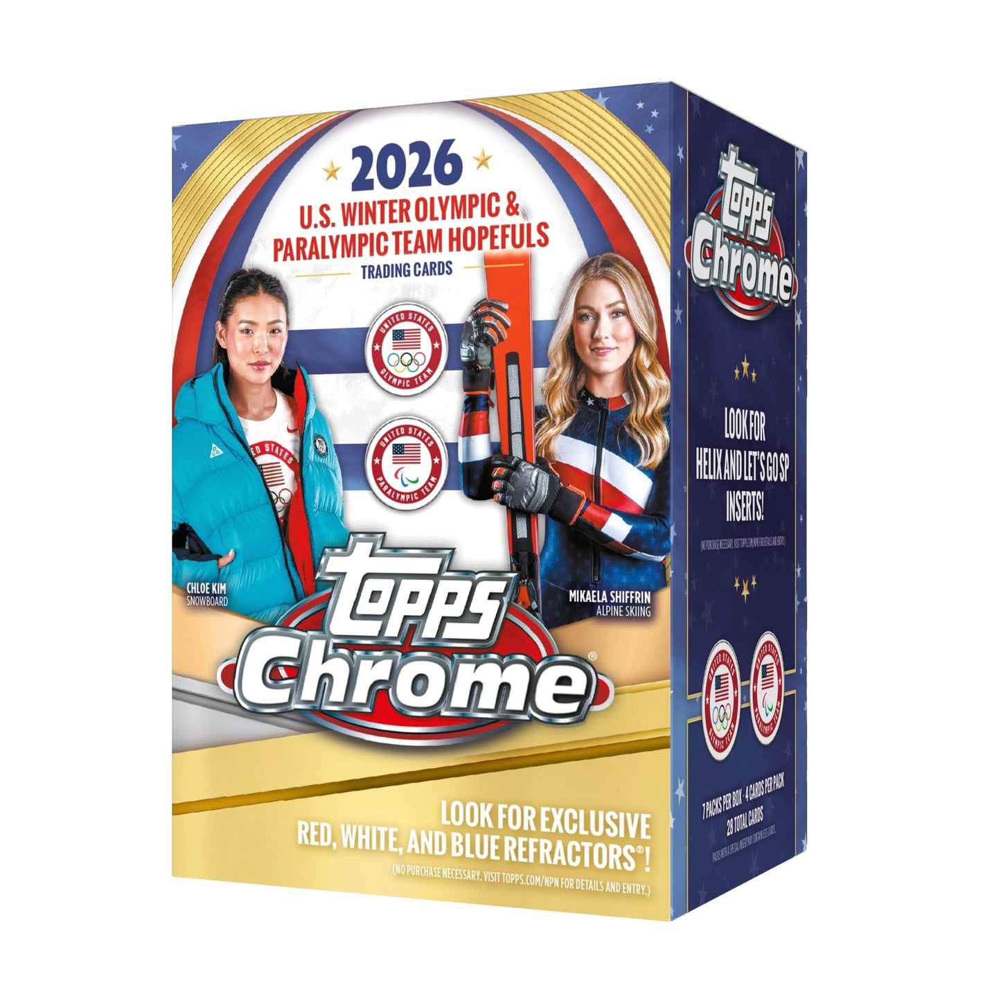 2026 Topps Chrome U.S. Olympics 7-Pack Blaster Box - Sealed Wax