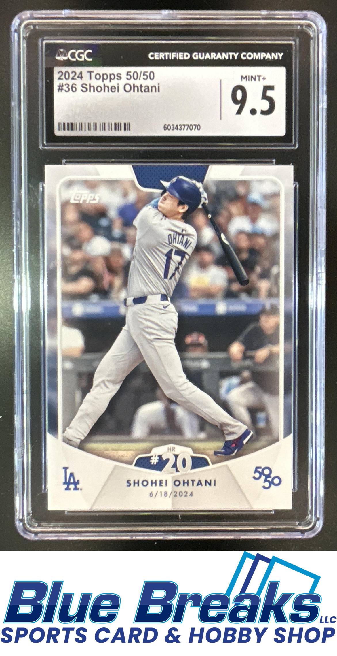 2024 Topps 50/50: Shohei Ohtani #36 CGC 9.5 Los Angeles Dodgers