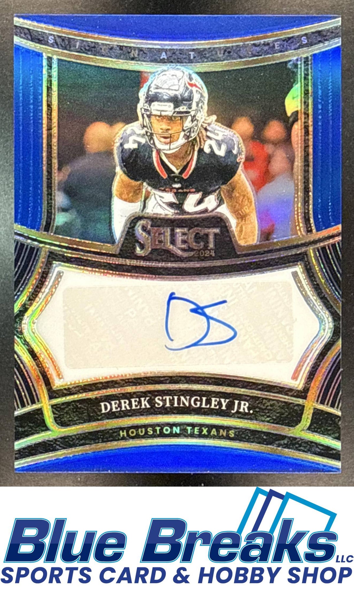 2024 Panini Select Derek Stingley Jr. #SP-DSJ Signatures Blue Prizm 007/149 Auto Houston Texans