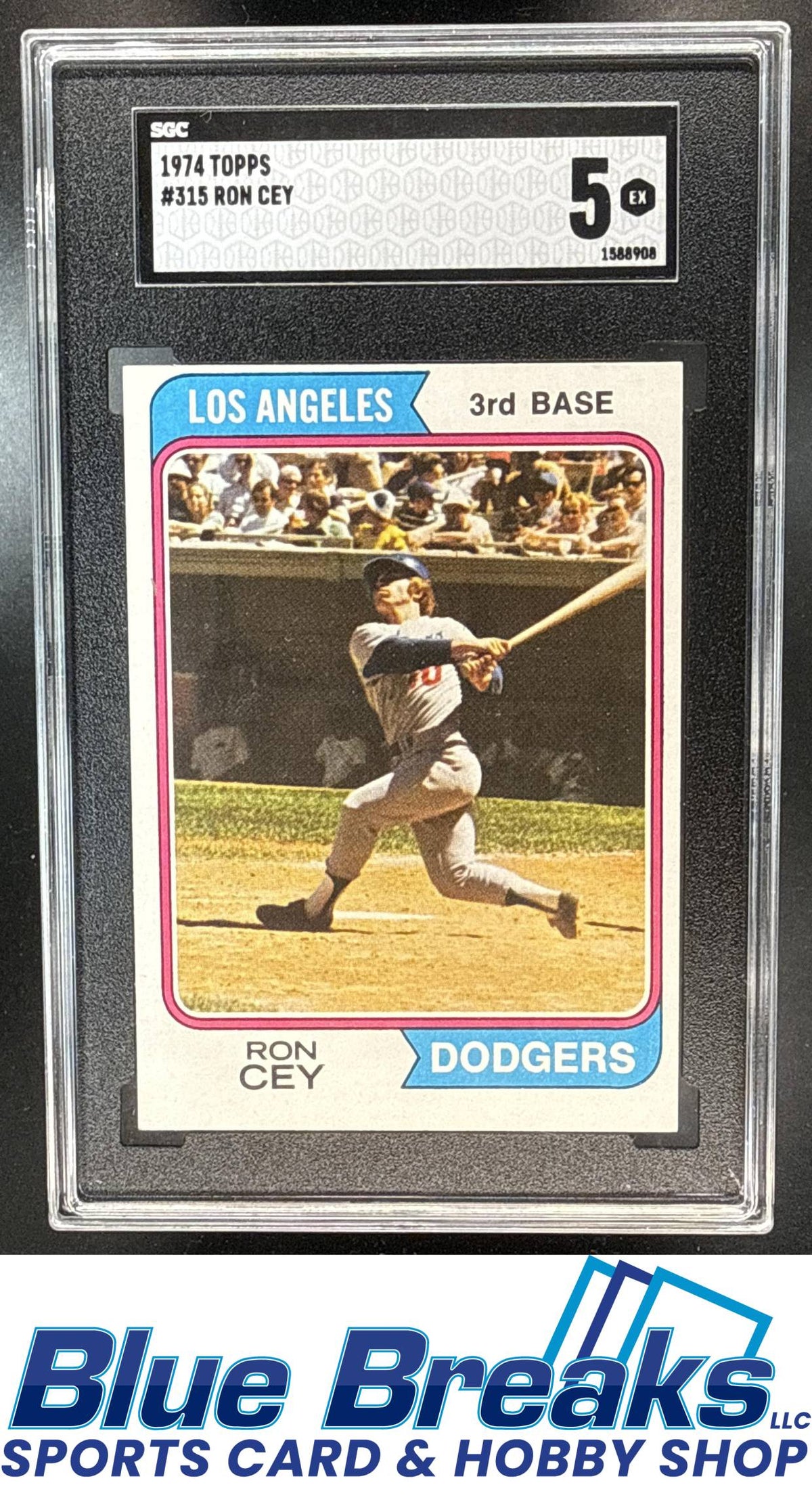 1974 Topps Ron Cey #315 SGC 5 Los Angeles Dodgers