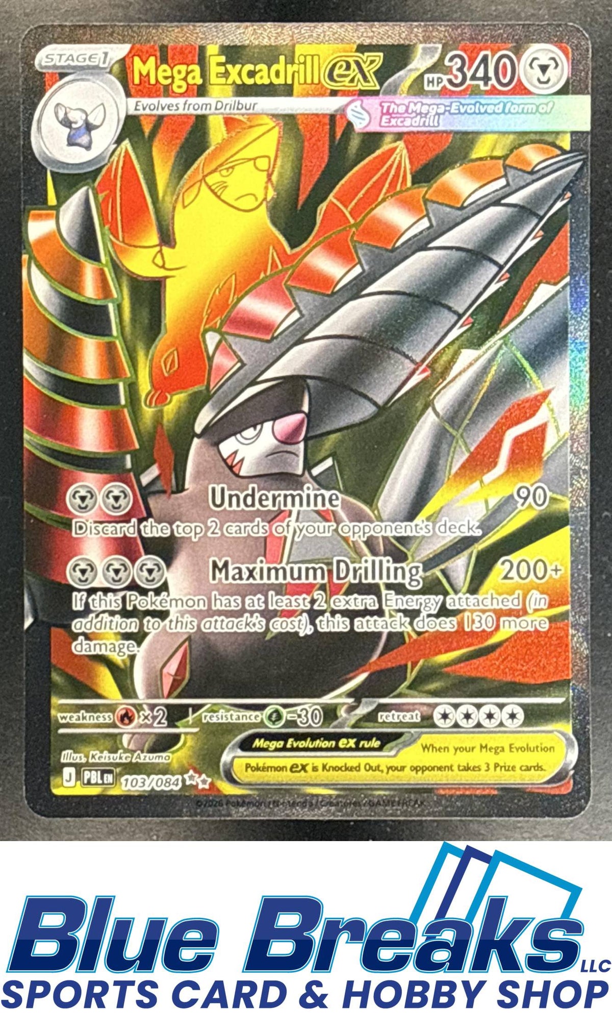 2026 Pokemon Pitch Black Ultra Rare Mega Excadrill ex #103/084