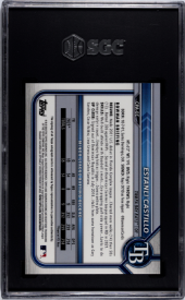 2022 Topps - Bowman Chrome Prospects - Autographed - Green Atomic Refractor - Estanli Castillo - SGC10 - 04/99 - #CPA-EC - Baseball - Rays - drop
