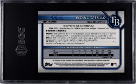 2022 Topps - Bowman Chrome Prospects - Autographed - Green Atomic Refractor - Estanli Castillo - SGC10 - 04/99 - #CPA-EC - Baseball - Rays