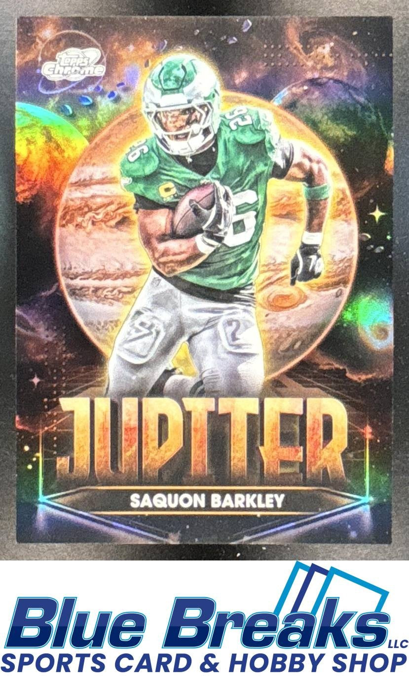 2025 Topps Cosmic Chrome Saquon Barkley #PPJ-SB Planetary Pursuit Jupiter SSP Philadelphia Eagles