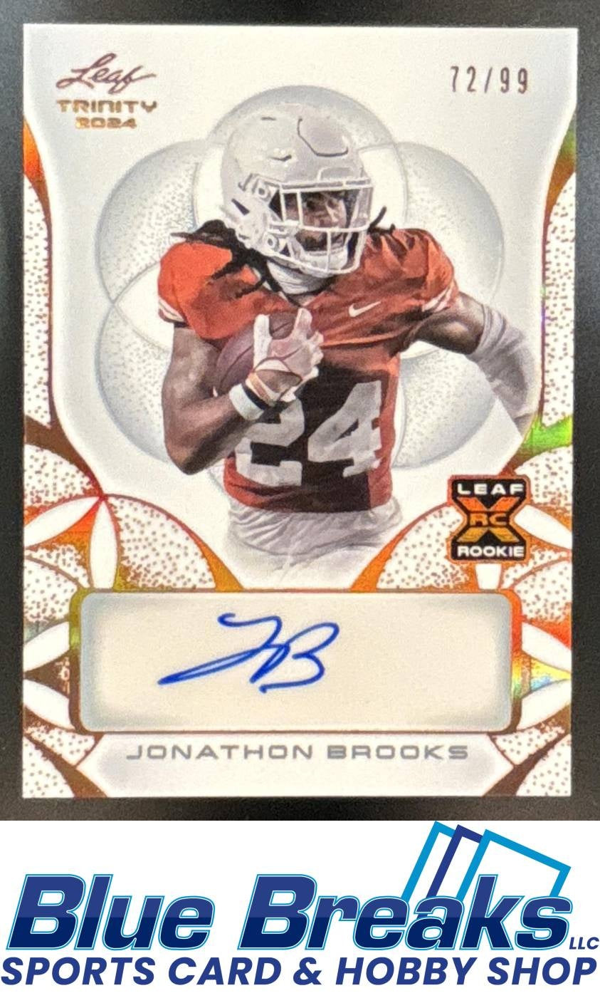 2024 Leaf Trinity Bronze Jonathon Brooks 72/99 #BA-JB3 Auto Longhorns Panthers