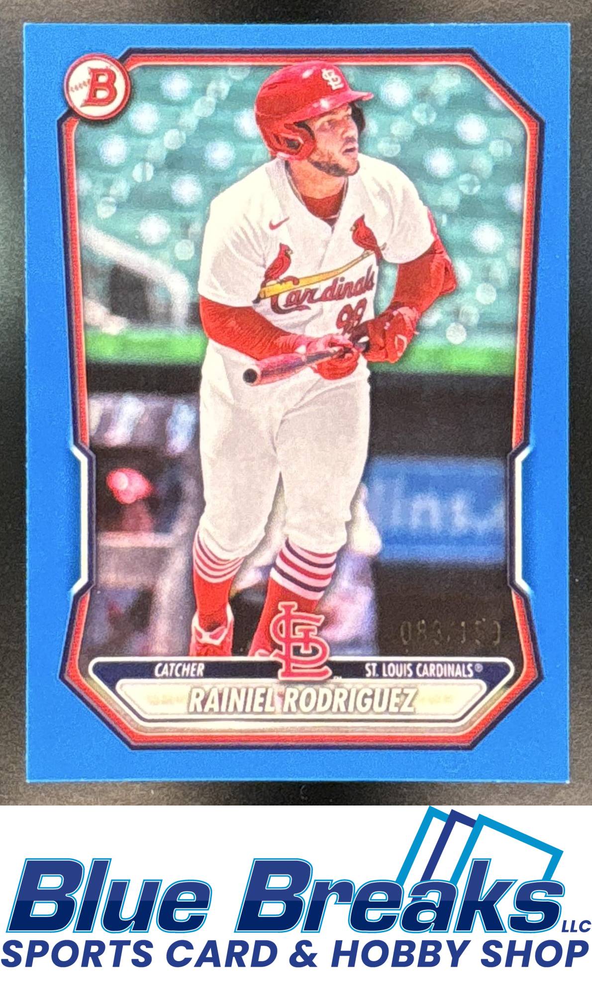 2026 Bowman Rainiel Rodriguez #BP-54 Prospects Blue Border 083/150 St. Louis Cardinals