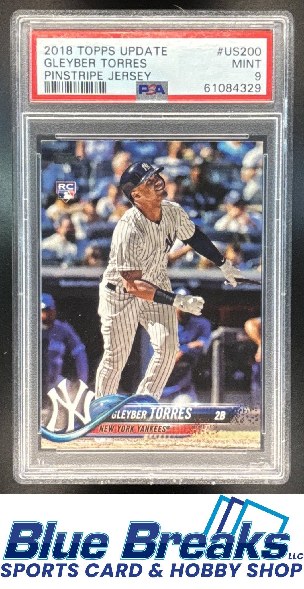2018 Topps Update Gleyber Torres RC #US200a PSA 9 New York Yankees