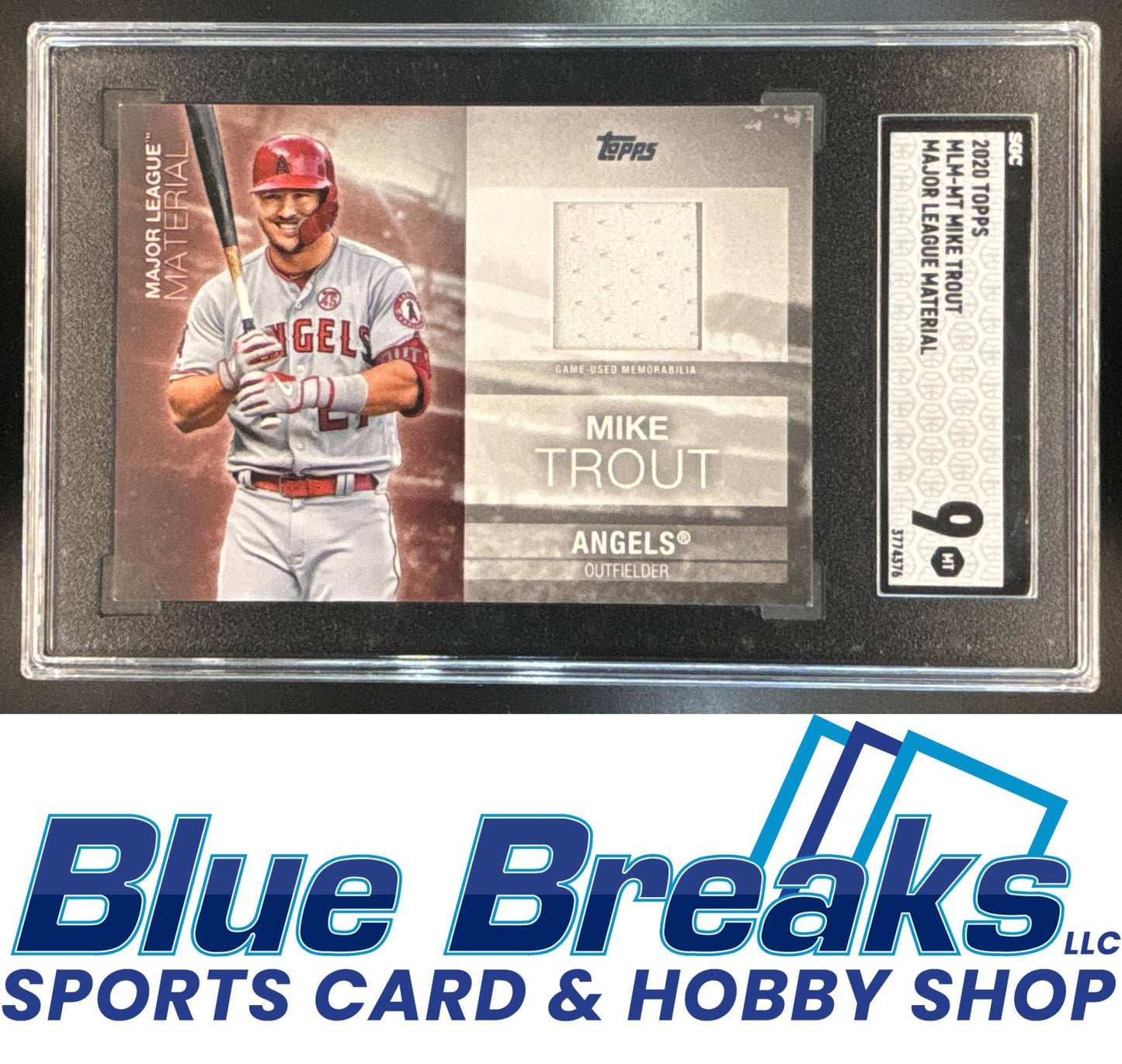 2020 Topps Major League Material Relics Mike Trout #MLM-MT SGC 9 Angels