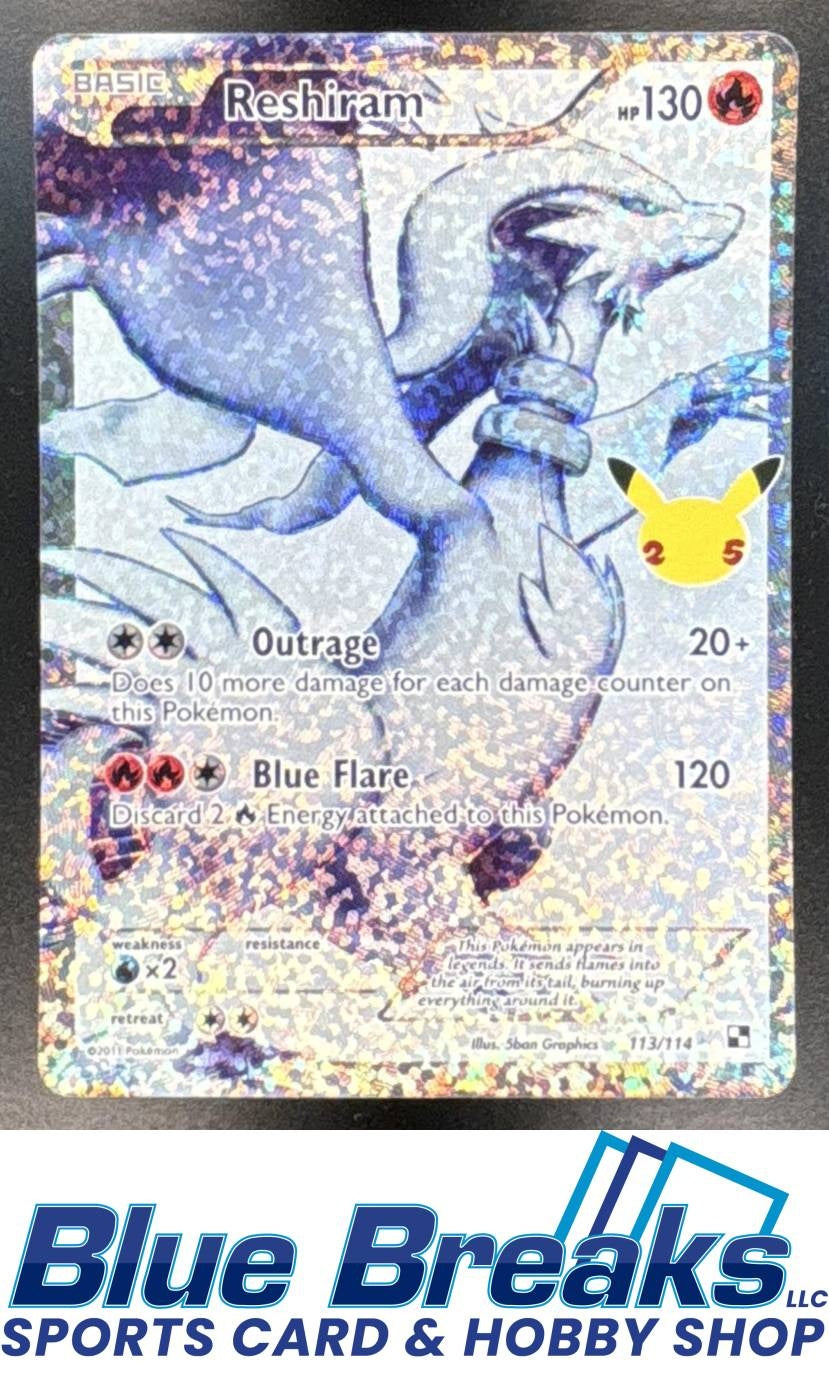 2021 Pokemon Sword & Shield Celebrations Classic Collection Reshiram #113/114