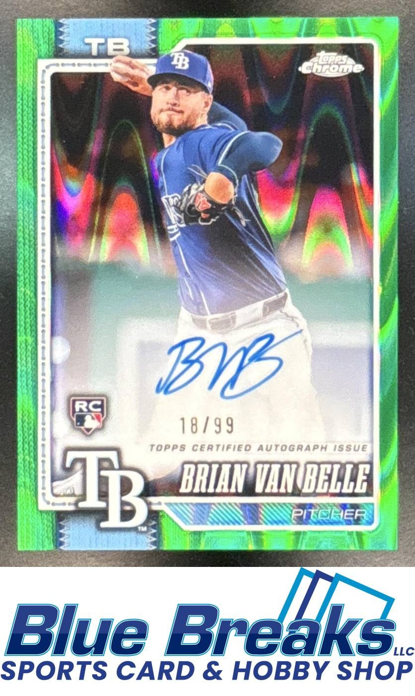 2026 Topps Chrome Brian Van Belle #RA-BV Rookie Auto Green Refractor 18/99 Tampa Bay Rays