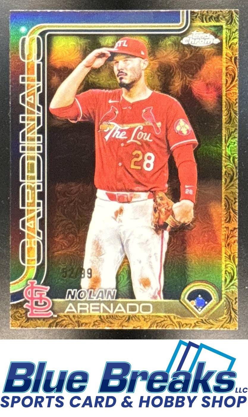 2025 Topps Gilded Collection Nolan Arenado #61 Chrome Gold 52/99 St. Louis Cardinals