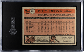 1981 Topps - Rickey Henderson - SGC8 - #261 - Baseball - Athletics