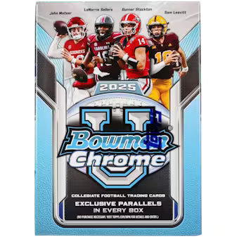 2025 Bowman University Chrome Football 7-Pack Blaster Box - Sealed Wax