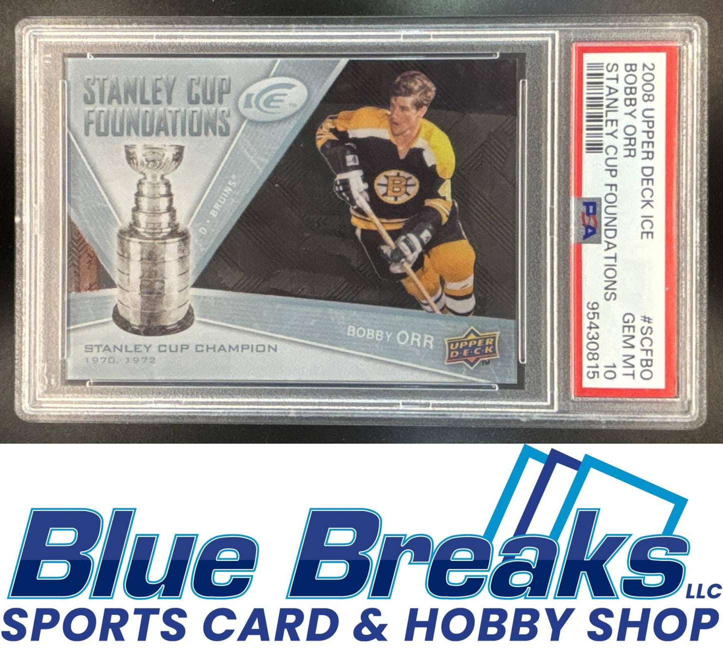 2008 Upper Deck Ice Stanley Cup Foundations Bobby Orr PSA 10 #SCF-BO Ice Hockey Bruins