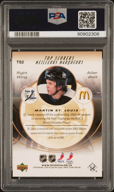 2005 Upper Deck - McDonalds - Top Scorers - Martin St. Louis - PSA10 - #TS2 - Ice Hockey - Lightening - drop