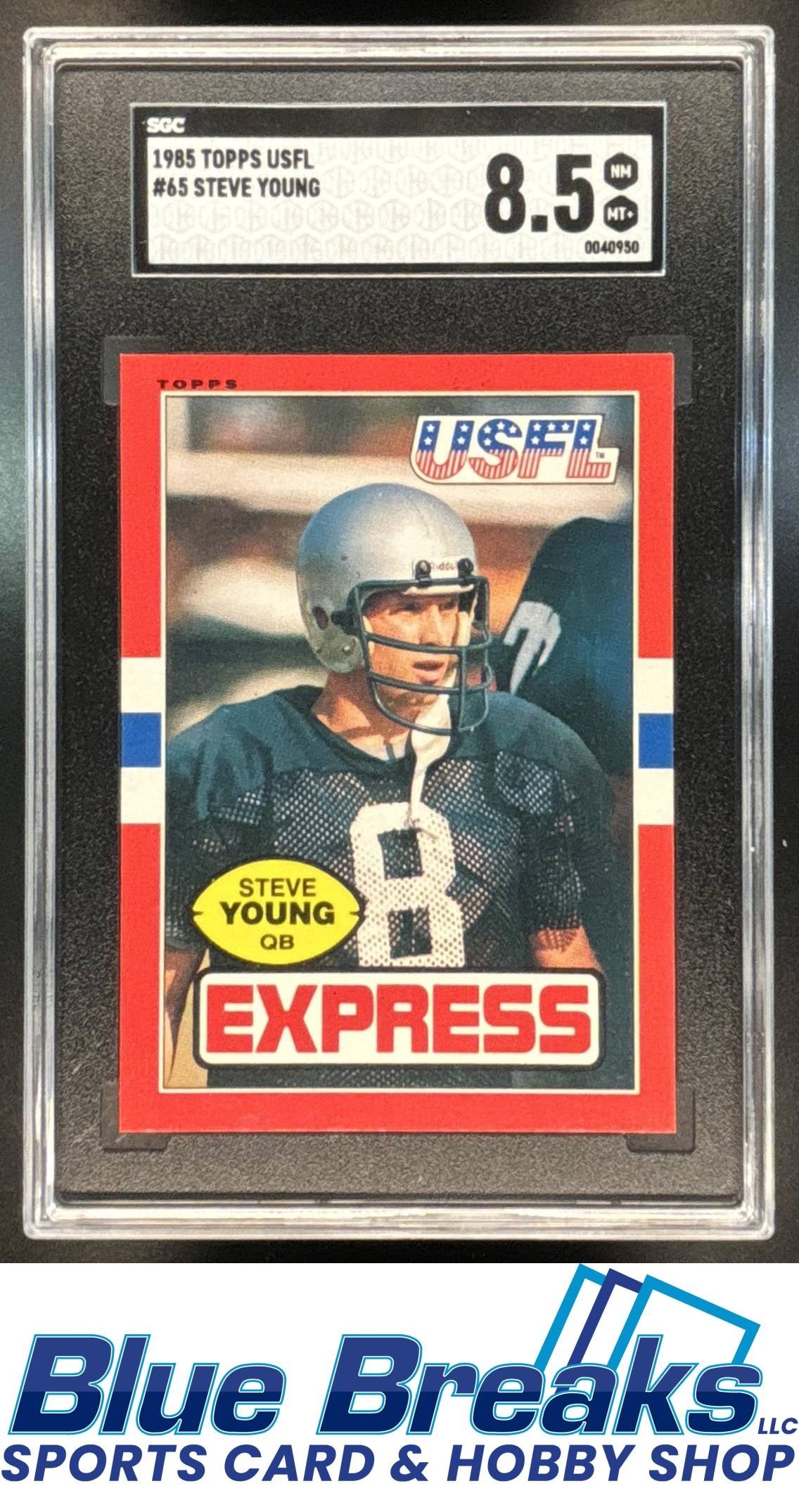 1985 Topps USFL Steve Young #65 SGC8.5 49ers