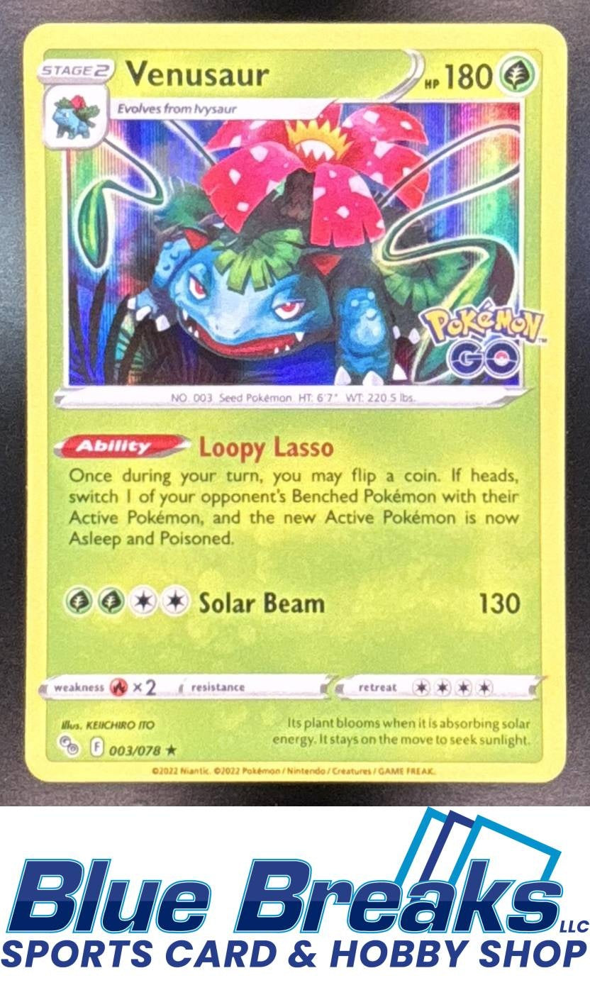 2022 Pokemon Sword & Shield Pokemon GO Venusaur #003/078
