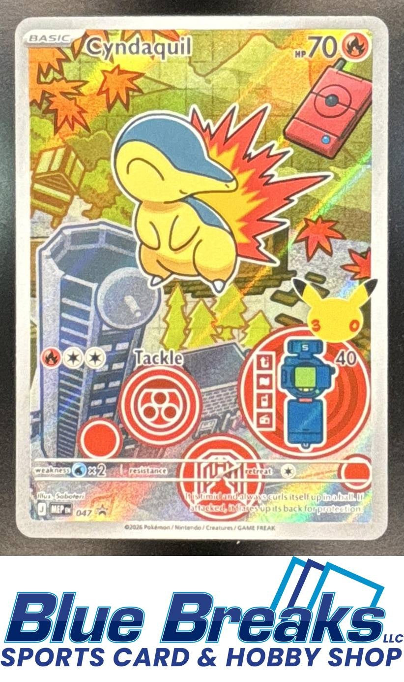 2025 Pokemon MEP Black Star Promos Cyndaquil #047 First Partner Illustration Collection Series 2