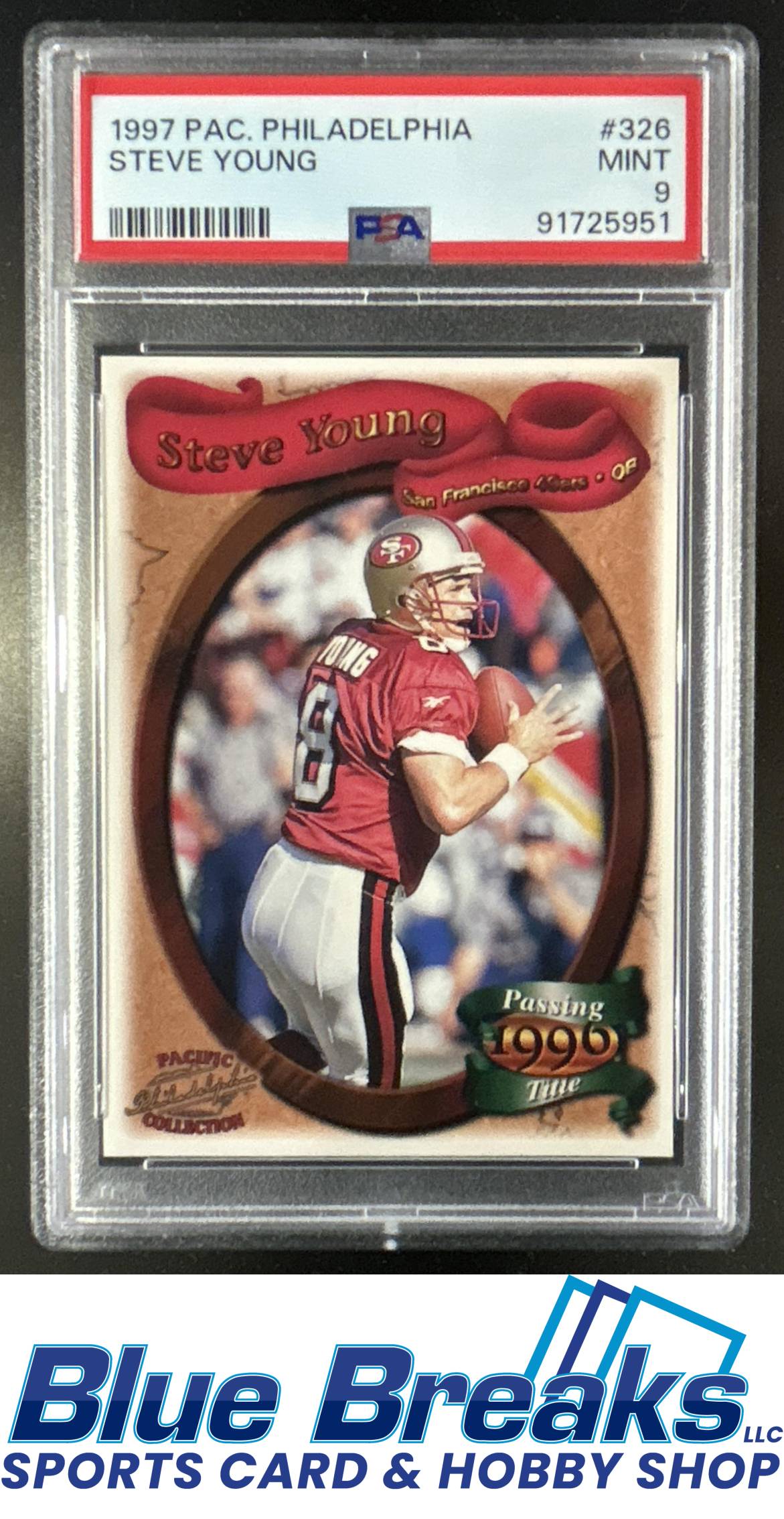 1997 Pacific Philadelphia Steve Young #326 PSA 9 San Francisco 49ers