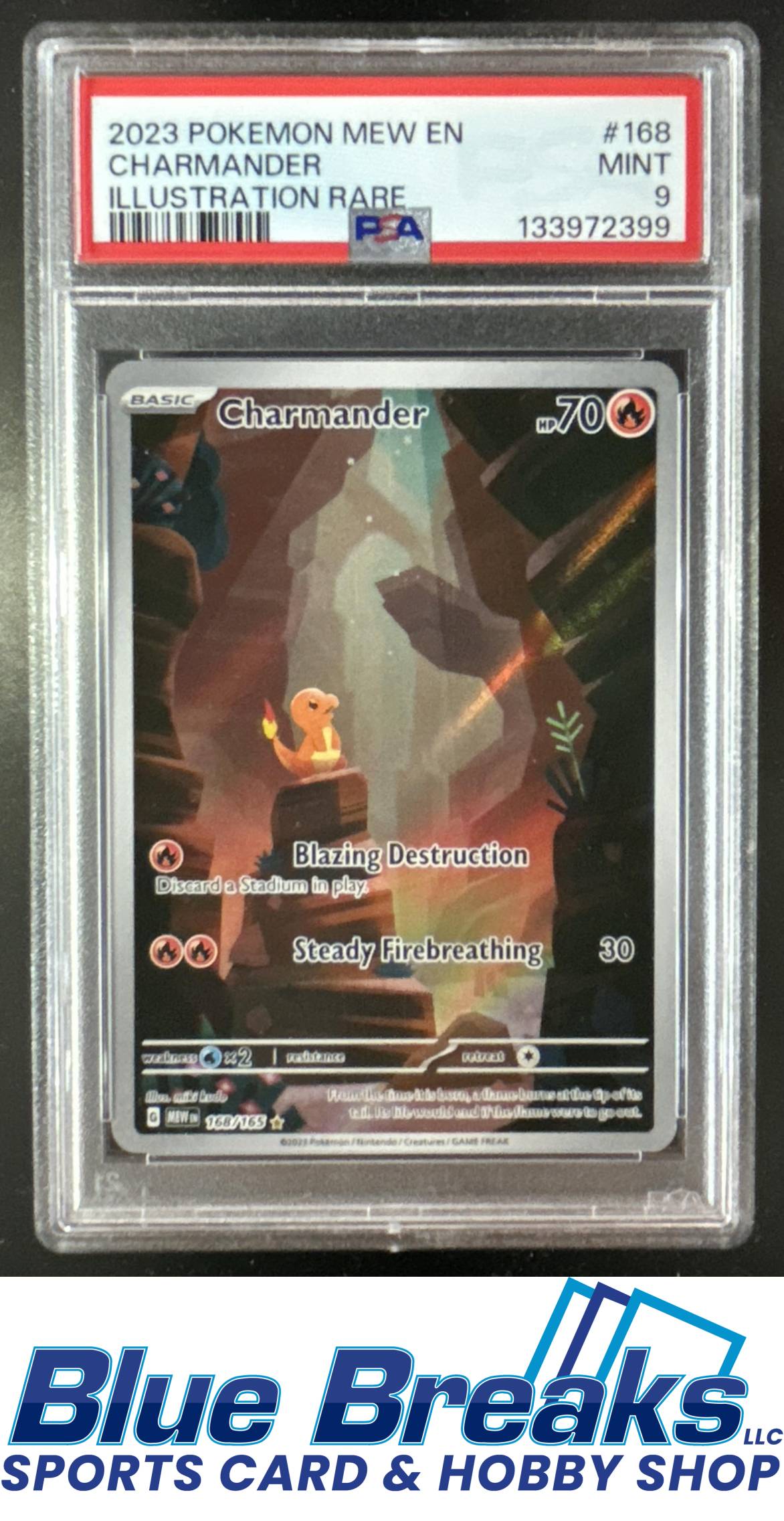 2023 Pokemon SV 151 Charmander #168/165 Illustration Rare PSA 9
