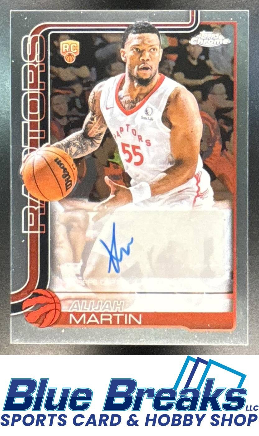 2025-26 Topps Chrome RC Auto Alijah Martin #TCAR-AM Toronto Raptors