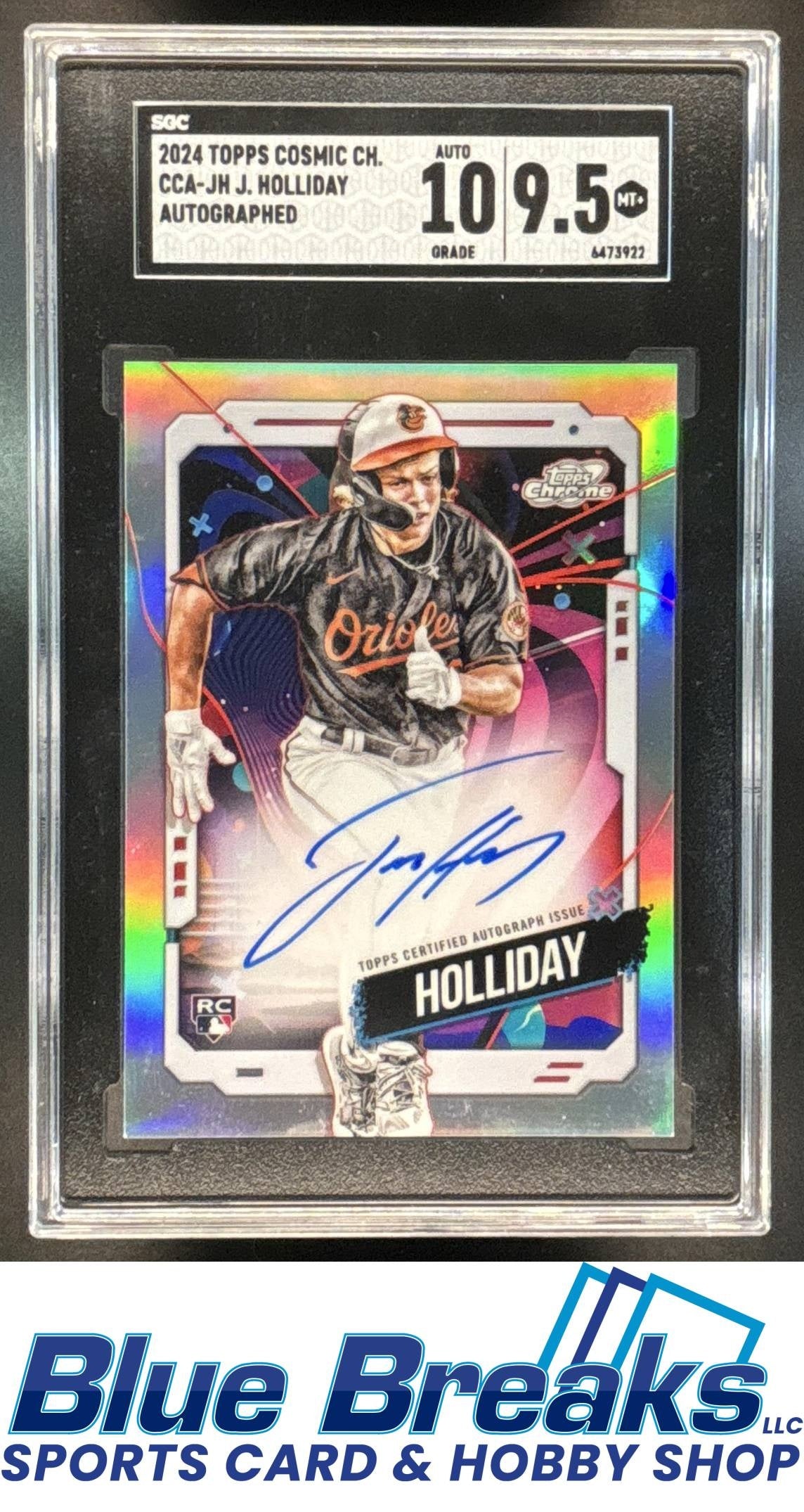 2024 Topps Cosmic Chrome Auto Jackson Holliday RC #CCA-JH SGC 9.5 Orioles