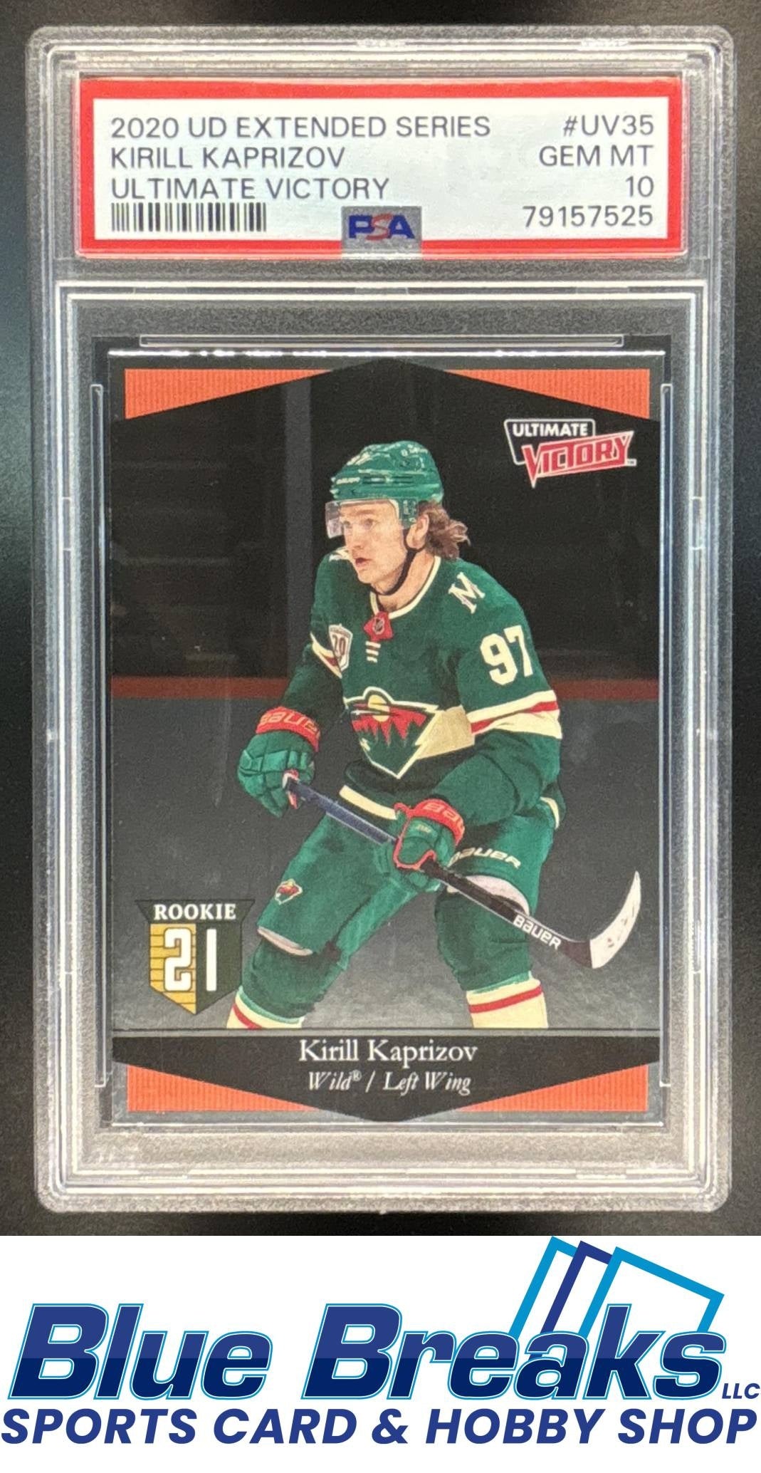 2020 Upper Deck Kirill Kaprizov #UV-35 Ultimate Victory RC PSA 10