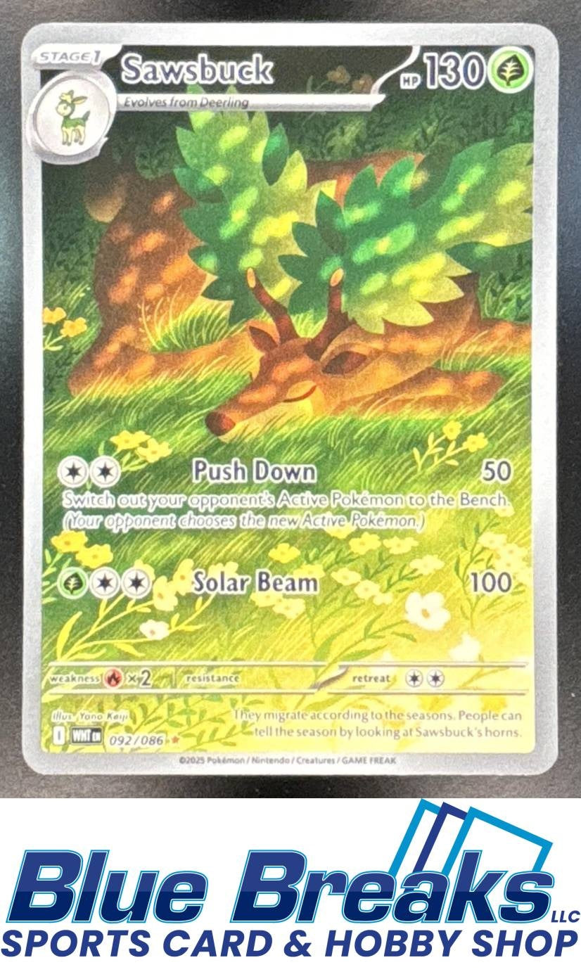 2025 Pokemon White Flare Sawsbuck #092/086 Illustration Rare