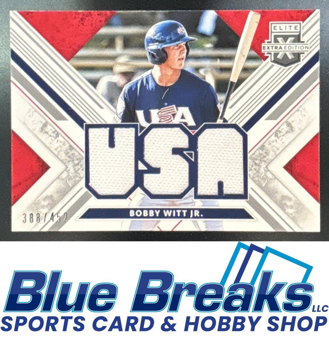 2019 Panini Elite Extra Edition USA Materials Relic Bobby Witt Jr. 388/452 #USA-BW