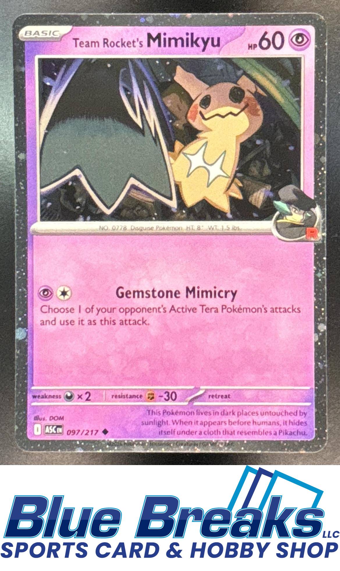 2026 Pokemon Ascended Heroes Team Rocket's Mimikyu #097/217 Uncommon