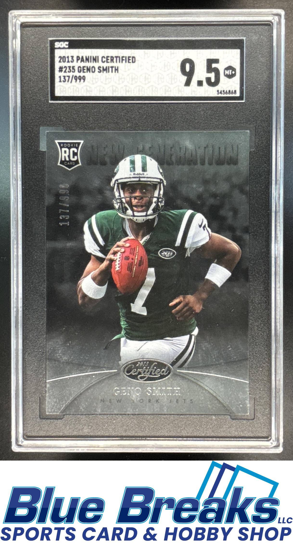 2013 Panini Certified Geno Smith RC 137/999 Rookie #235 SGC 9.5 New York Jets