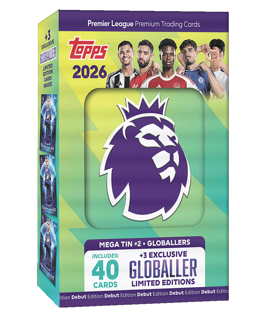 2026 Topps Premier League - Debut Edition - Mega Tin (Big Game Baller) (Goal Machines) (Globallers) - soccer - Sealed Wax