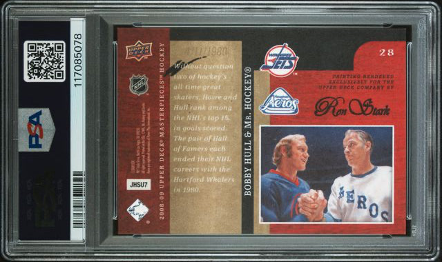 2008 Upper Deck Masterpieces - Brown - Bobby Hull - Gordie Howe - #28 - PSA 10 - Hockey - Jets - Red Wings