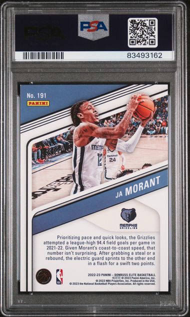 2022 Panini - Donruss Elite - Ja Morant - #191 - PSA 9 - basketball - Grizzlies