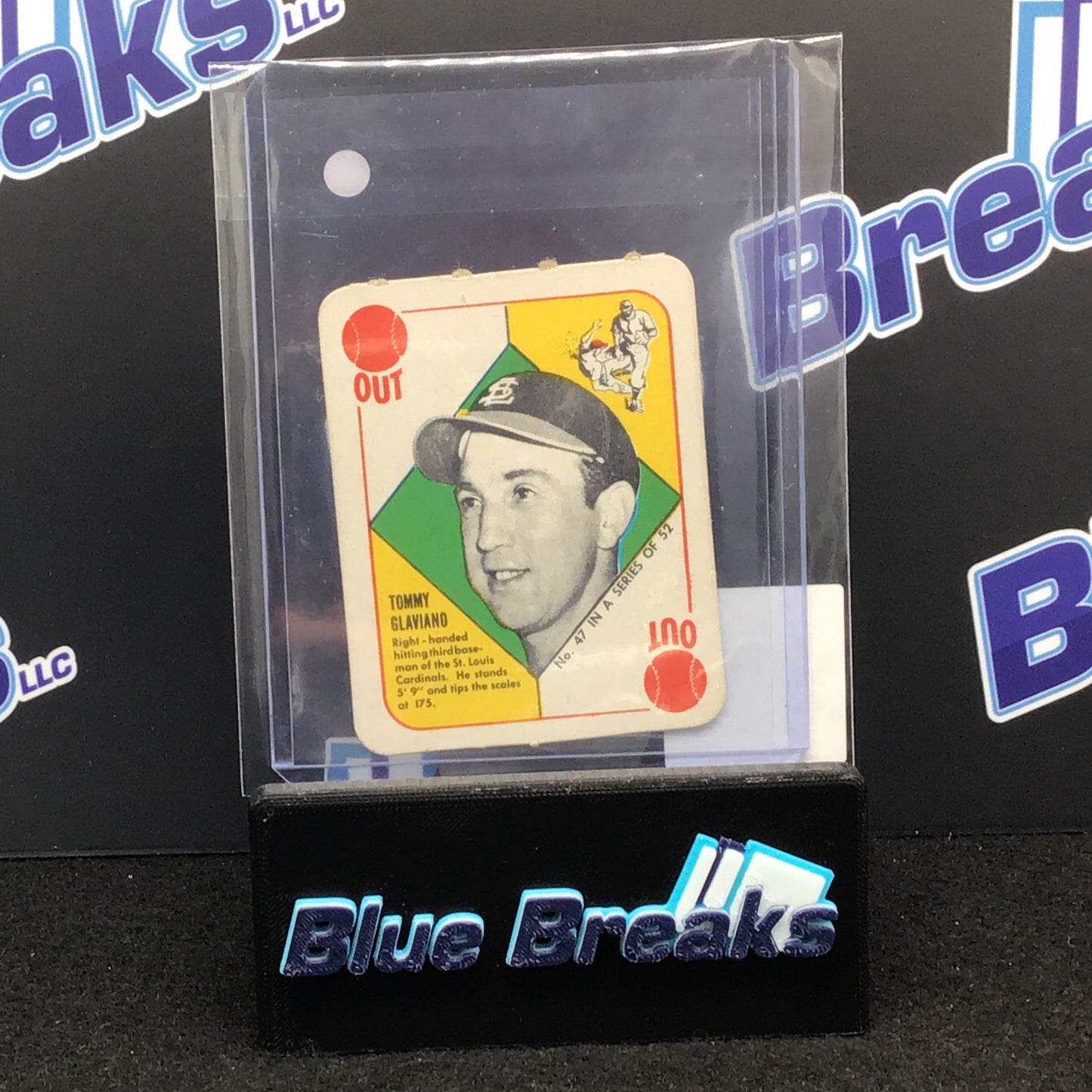 1951 Topps Red Back Tommy Glaviano #47 Cardinals