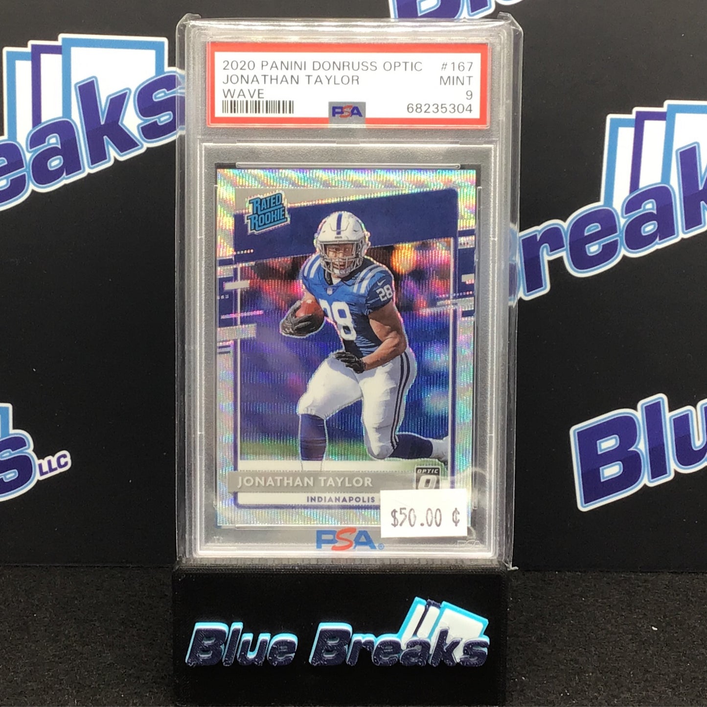 2020 Panini Donruss Optic Wave Jonathan Taylor RC #167 PSA 9 Colts