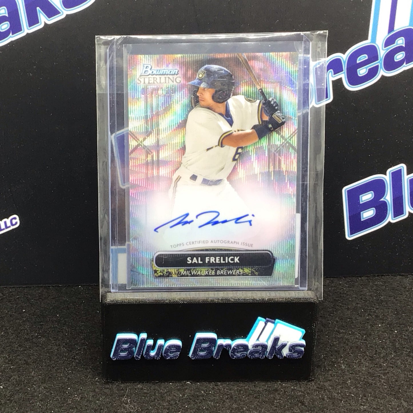 2022 Bowman Sterling Sal Frelick Wave Refractor 007/125 #PA-SF- Milwaukee Brewers