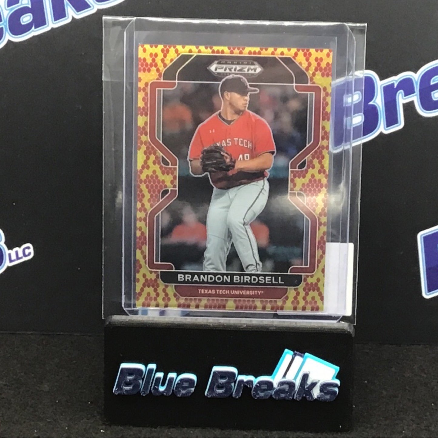2022 Panini Prizm Draft Picks Snake Skin Brandon Birdsell 17/25 #PDP143 Red Raiders / Cubs